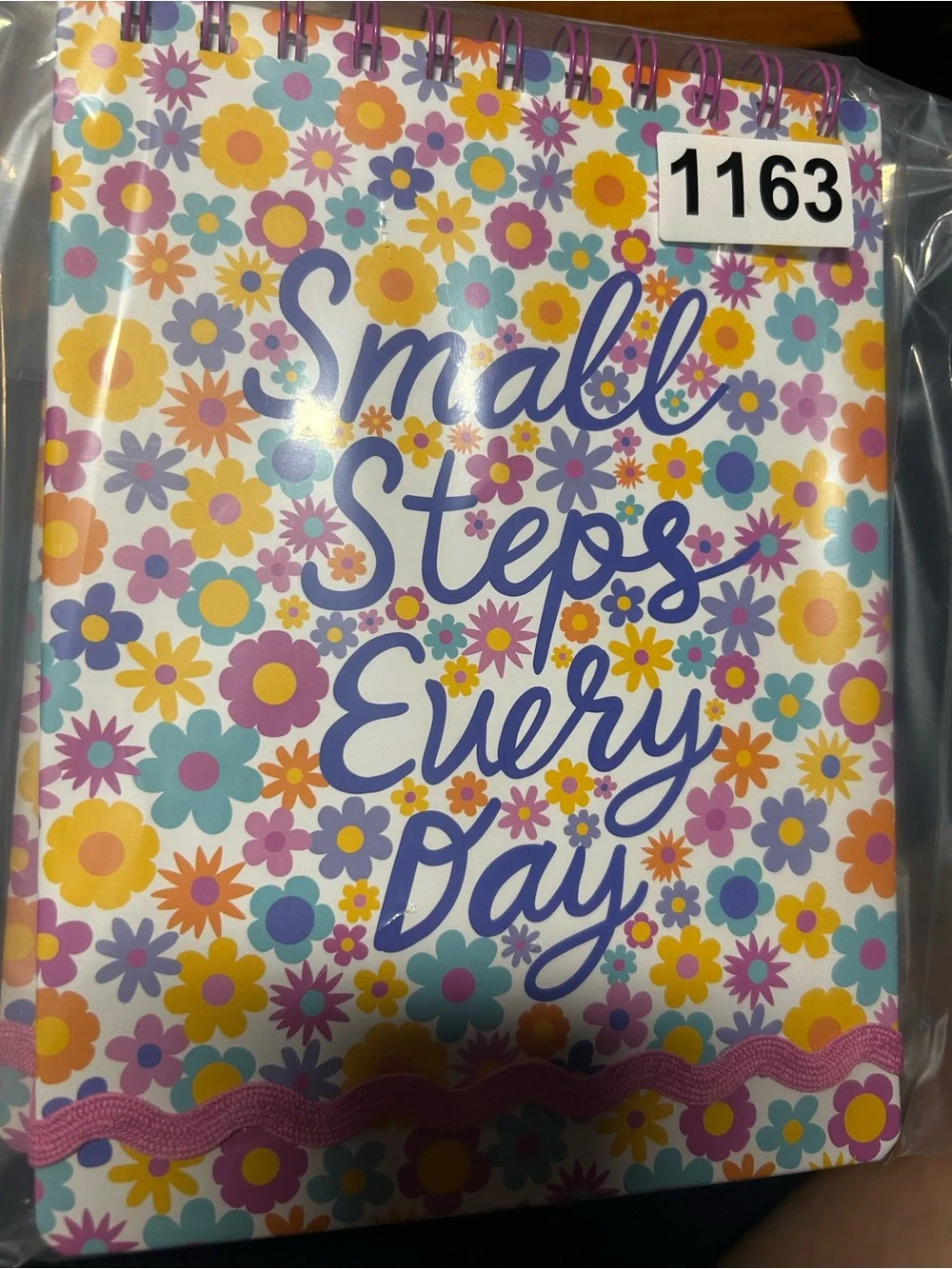 Small Steps Every Day Floral Spiral Notebook 80 Sheets 807709